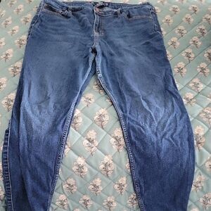 Hollister Women's Deep Blue Skinny Jeans